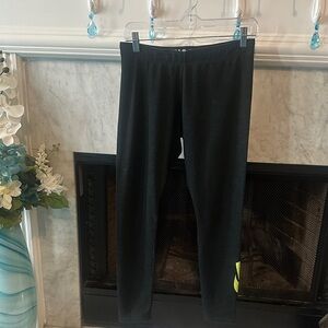 Nike Black Leggings with Neon Yellow Swoosh Accent